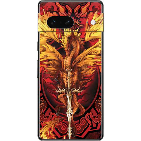 Fire Dragon by Ruth Thompson Pixel Skins